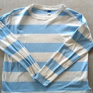Blue and white- Striped shirt- Old Navy Medium
